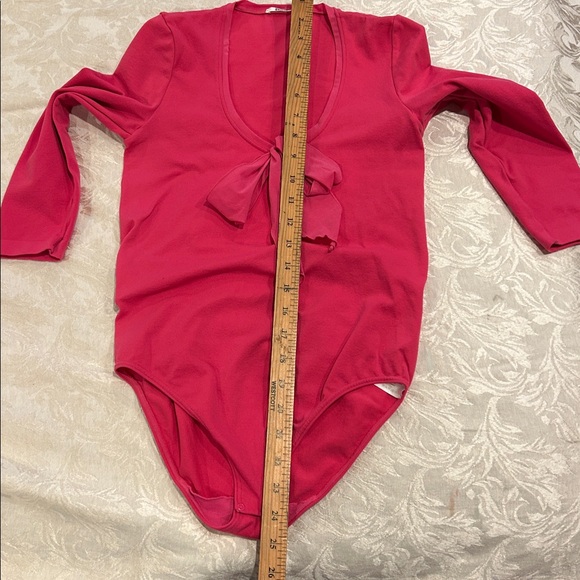 Vintage Wolford Pink bodysuit with bow size extra small - Picture 6 of 8